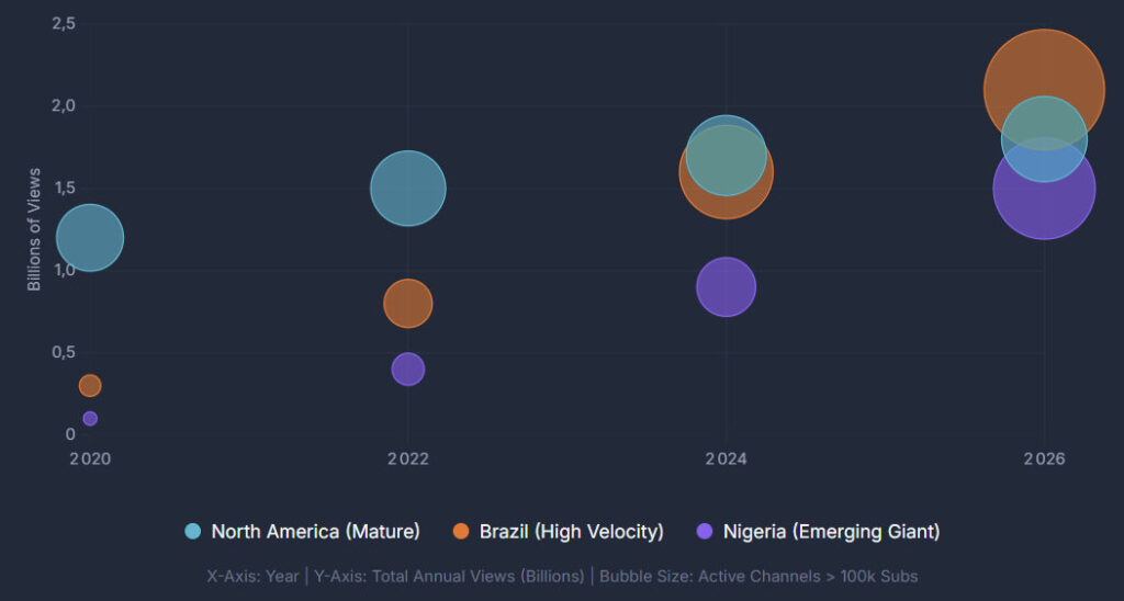 Christianity and YouTube: A Comprehensive Socio-Economic and Algorithmic Analysis 7 Geographic Hotspots - Volume vs Velocity
